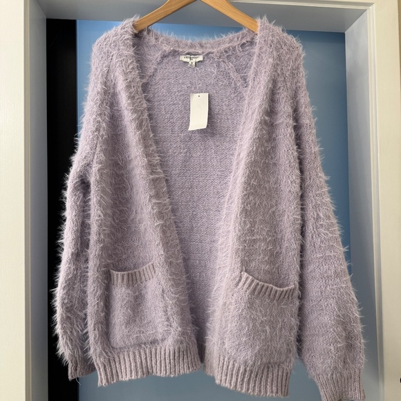 Nordstrom Sweaters - Cardigan Purple Lavender Haze Fuzzy Size S Freshman 1996